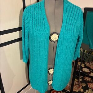 Chico's Teal Cardigan Sweater
